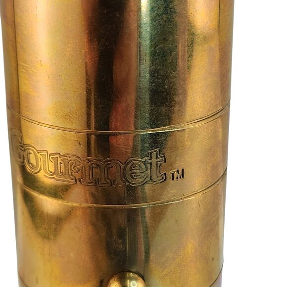 Frugal Gourmet Tall Brass Manual Pepper Mill Grinder 11" Made In Greece - Picture 8 of 8